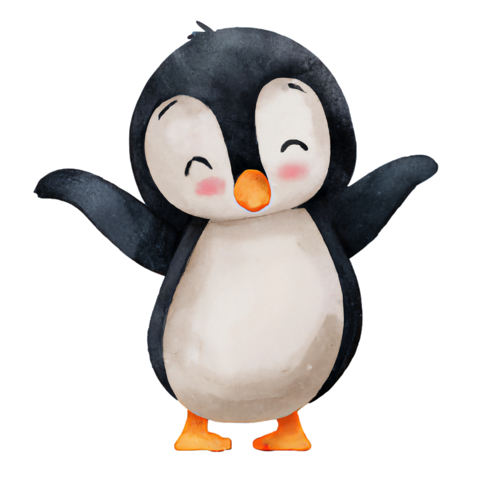 süß Pinguin isoliert transparent Hintergrund ai generativ png