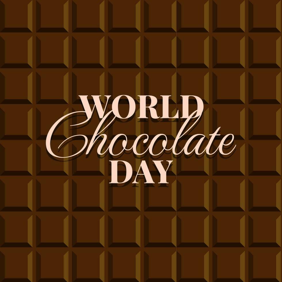 World chocolate day, Illustration design of greeting poster or social media post for world chocolate day vector