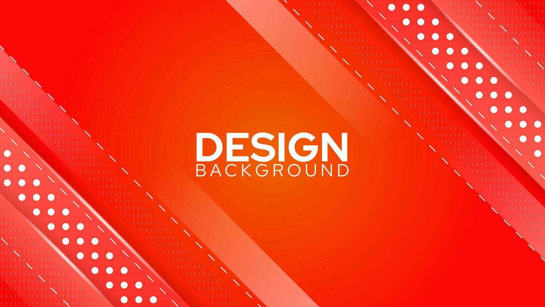 Modern banner background design with gradient colors of red and orange with stripes and halftone ornament vector