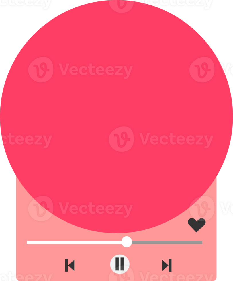 cute music player vector element png