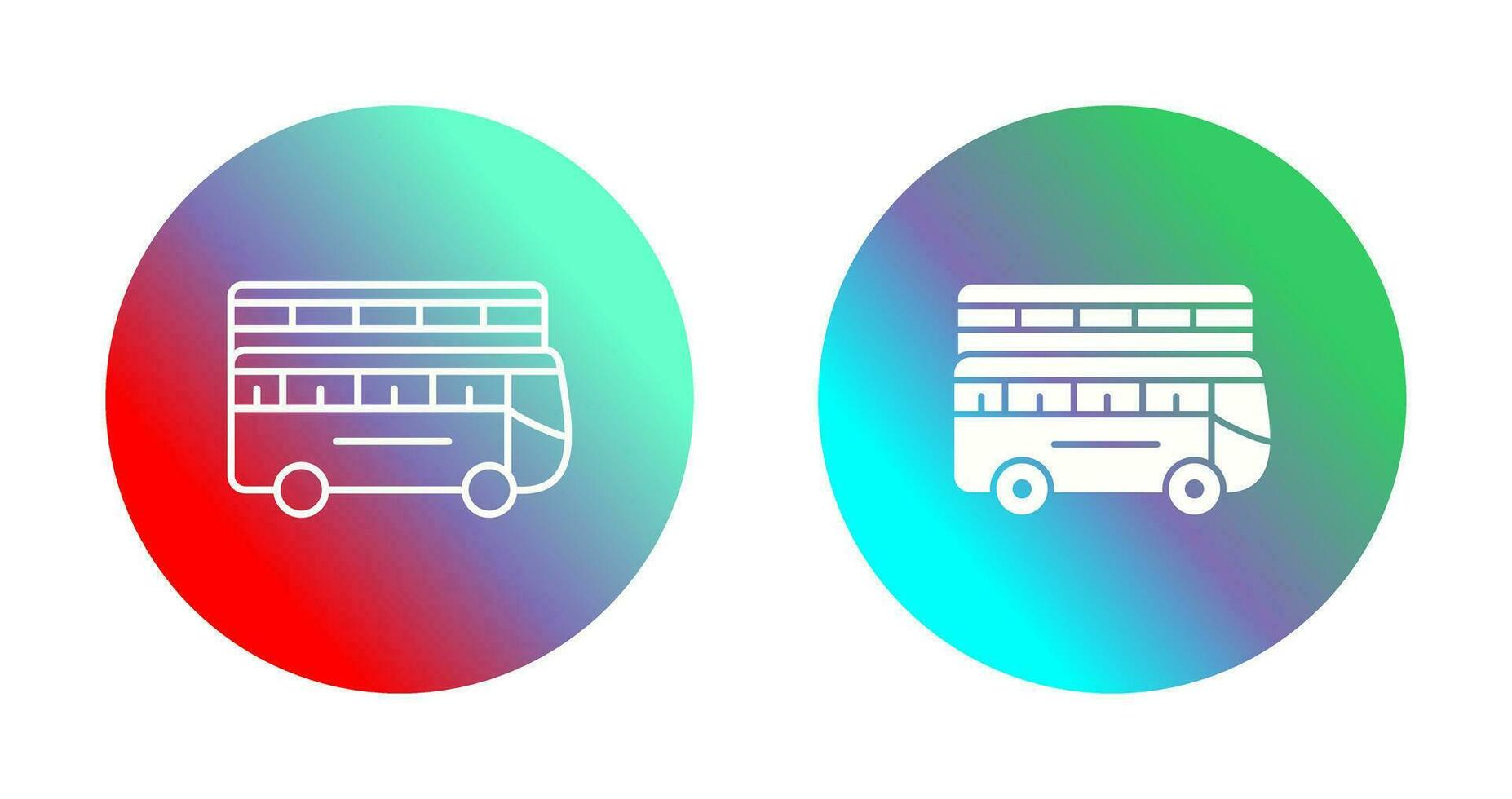 icono de vector de autobús doble