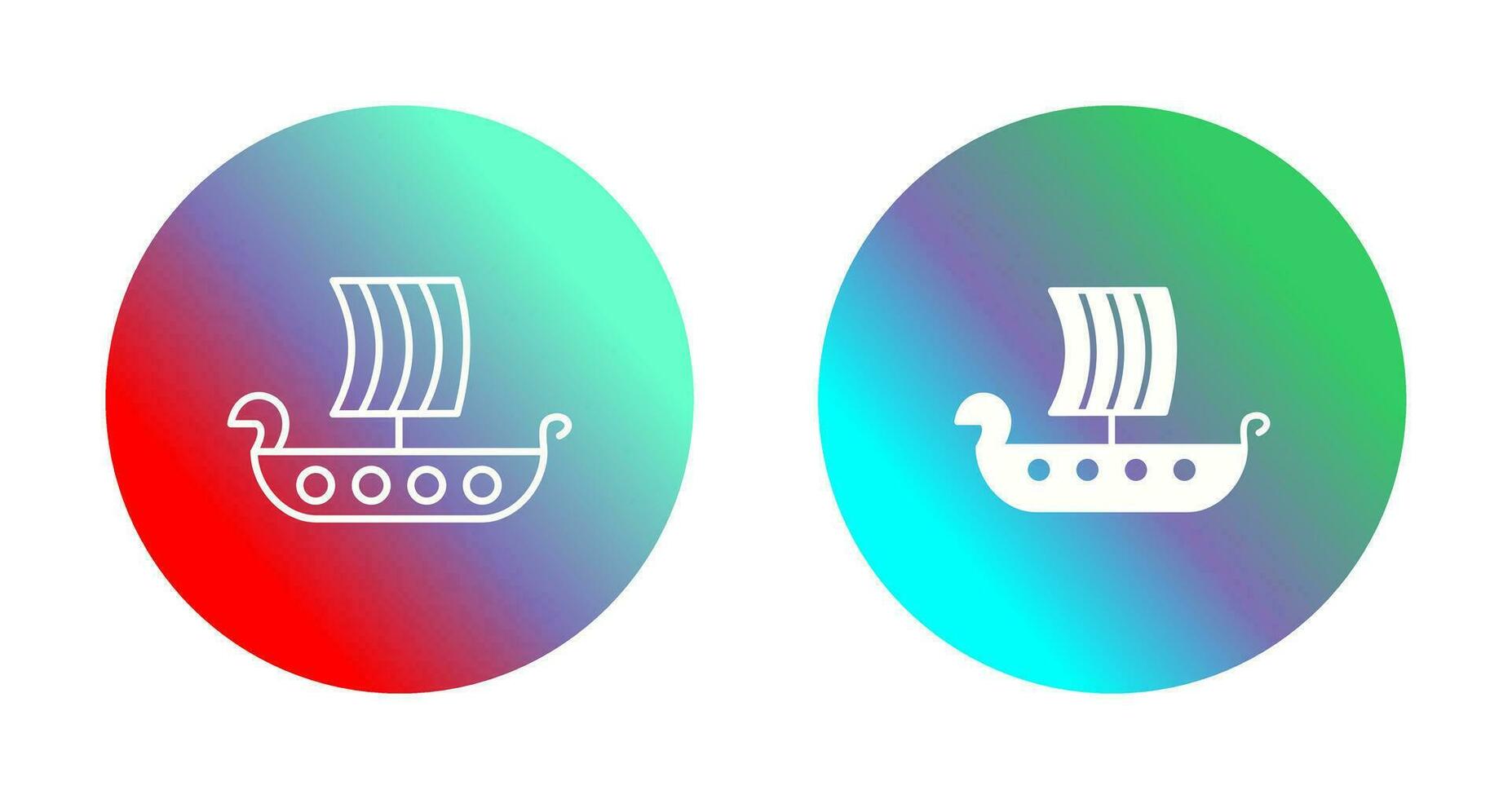 Viking Ship Vector Icon