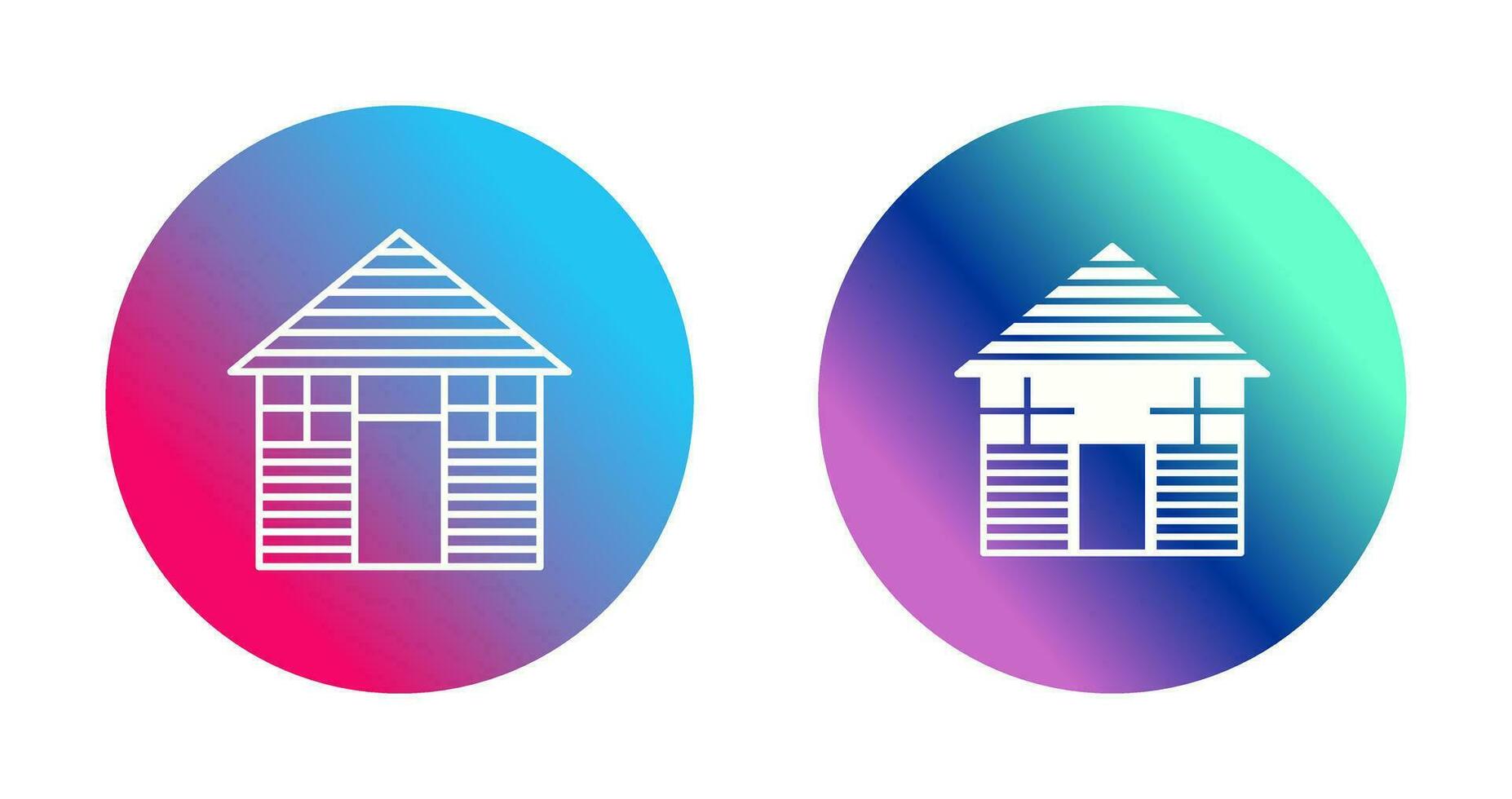 Wood Cabin Vector Icon