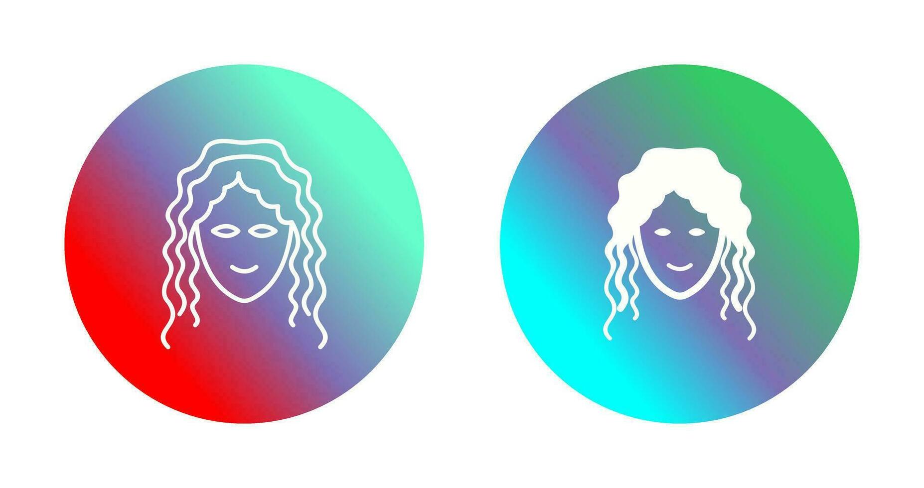 Hair Curly Vector Icon