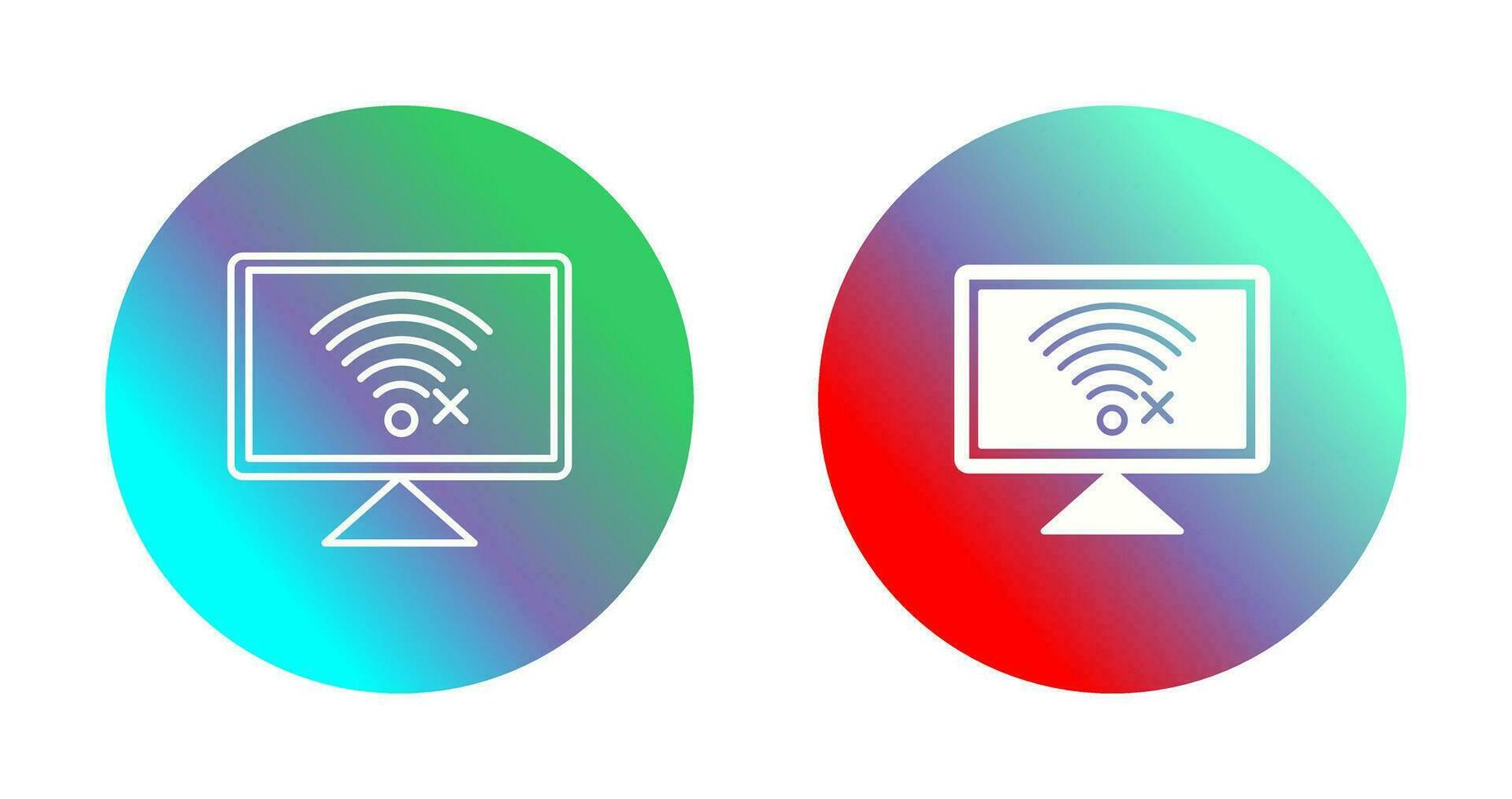 Disconnected Network Vector Icon
