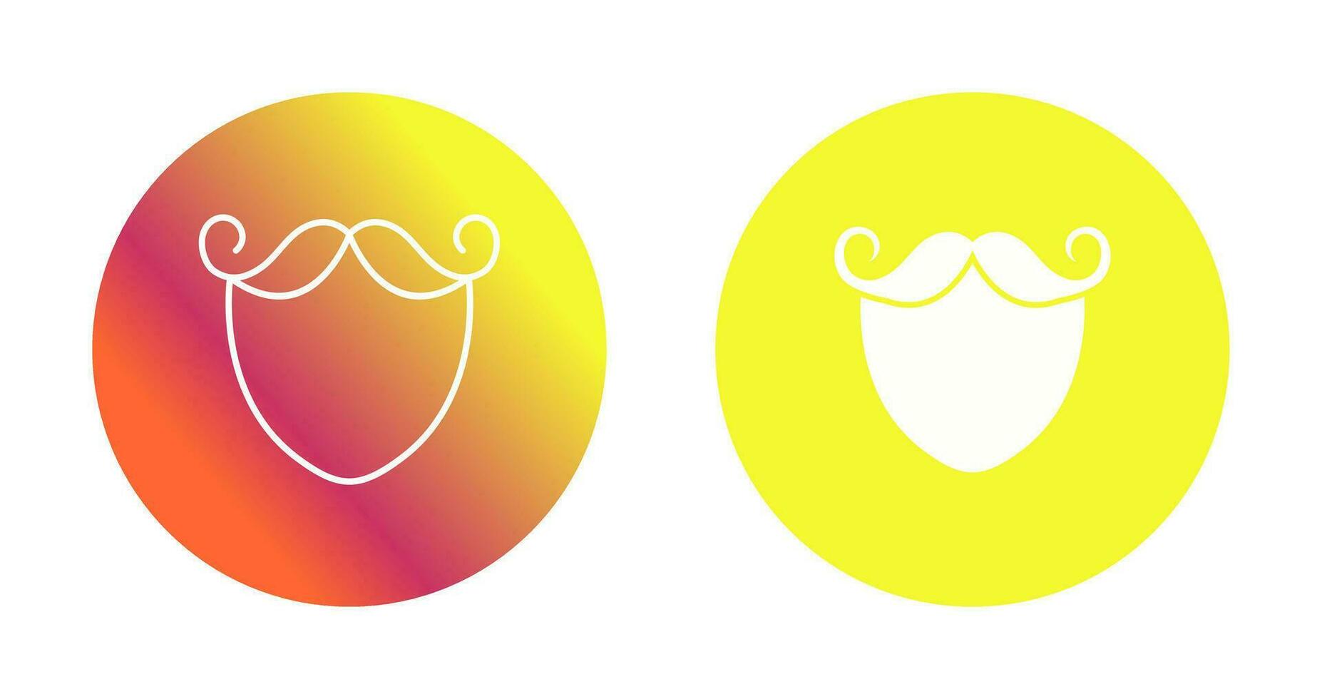 icono de vector de barba y bigote