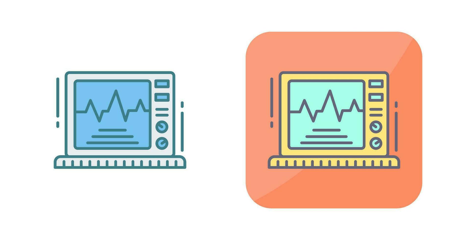 icono de vector de monitor de electrocardiograma