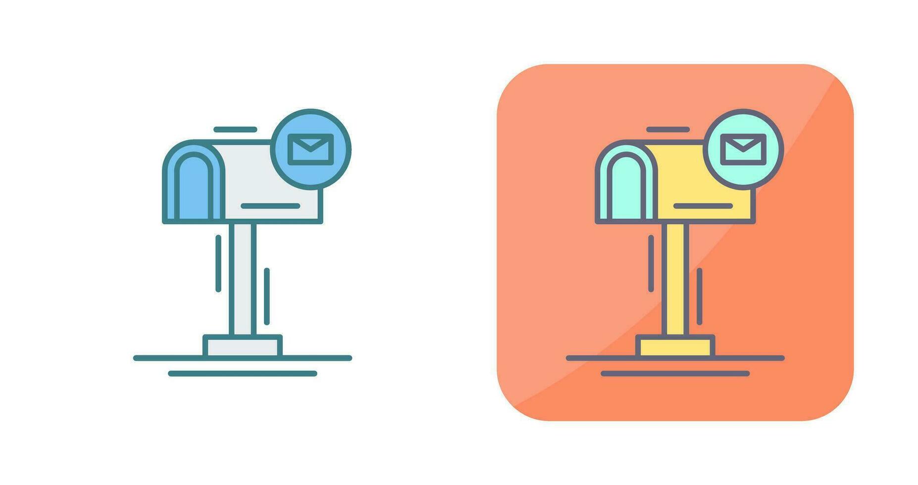 icono de vector de caja de correo