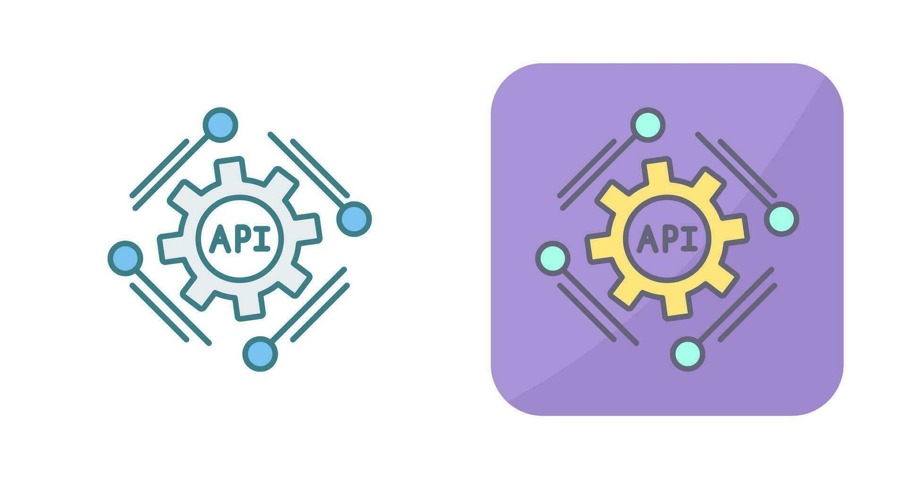 icono de vector de api