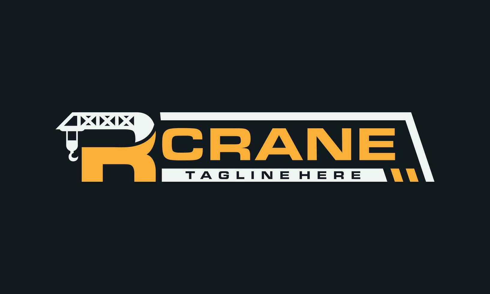 letter R crane logo vector