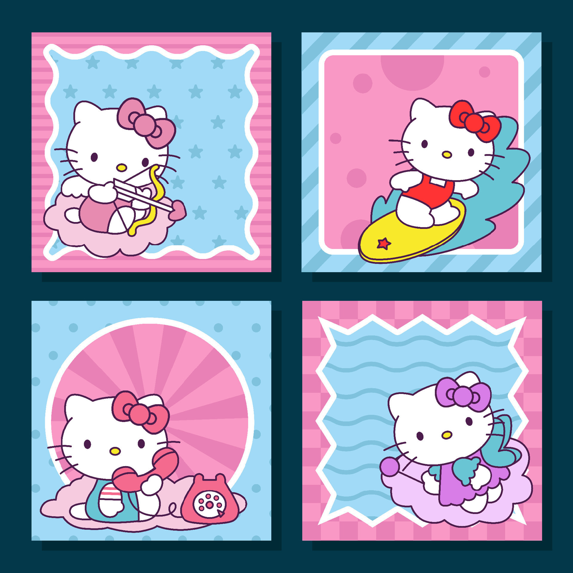 Cute Kitten Social Media Post 24777446 Vector Art at Vecteezy
