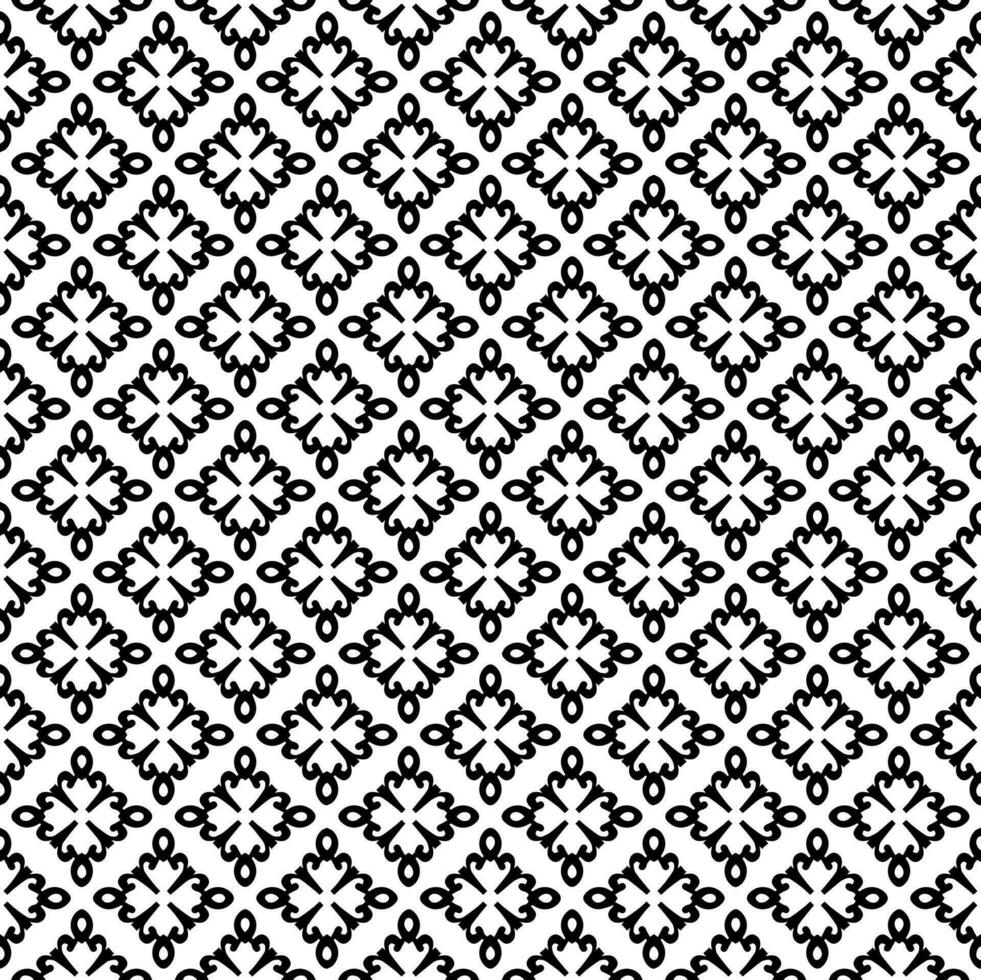 Black and white seamless pattern texture. Greyscale ornamental graphic design. Mosaic ornaments. Pattern template. vector