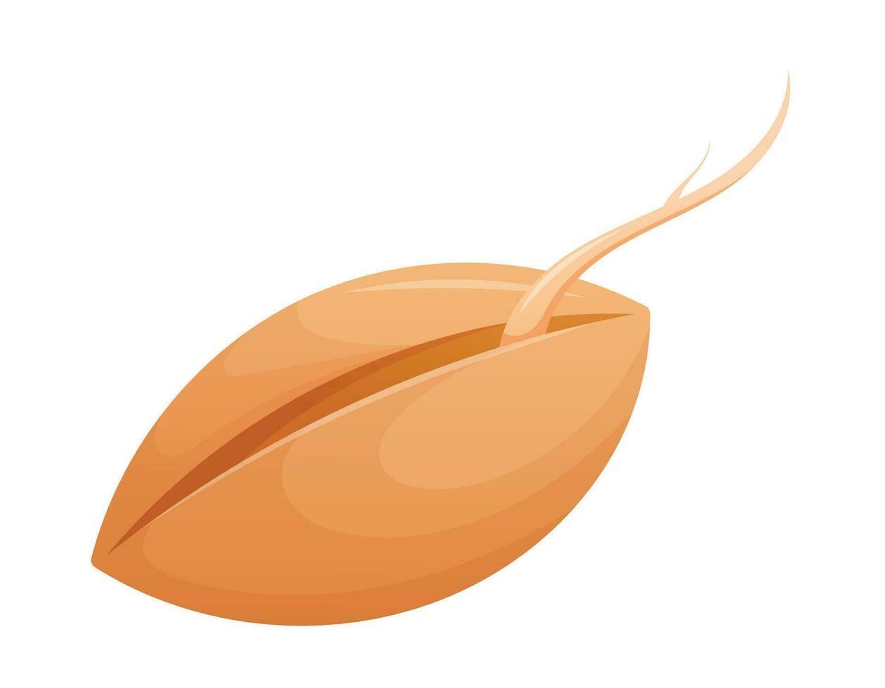 Seed with sprouted sprout, Vector isolated cartoon illustration..Concept of gardening and sowing.