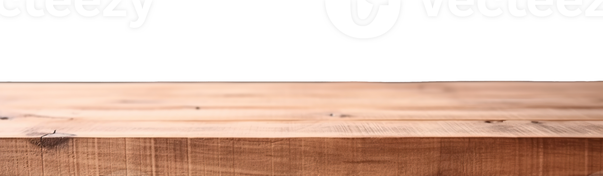 a front view of a dark brown, empty wooden table with transparent background, serving as a blank wood table mockup, png