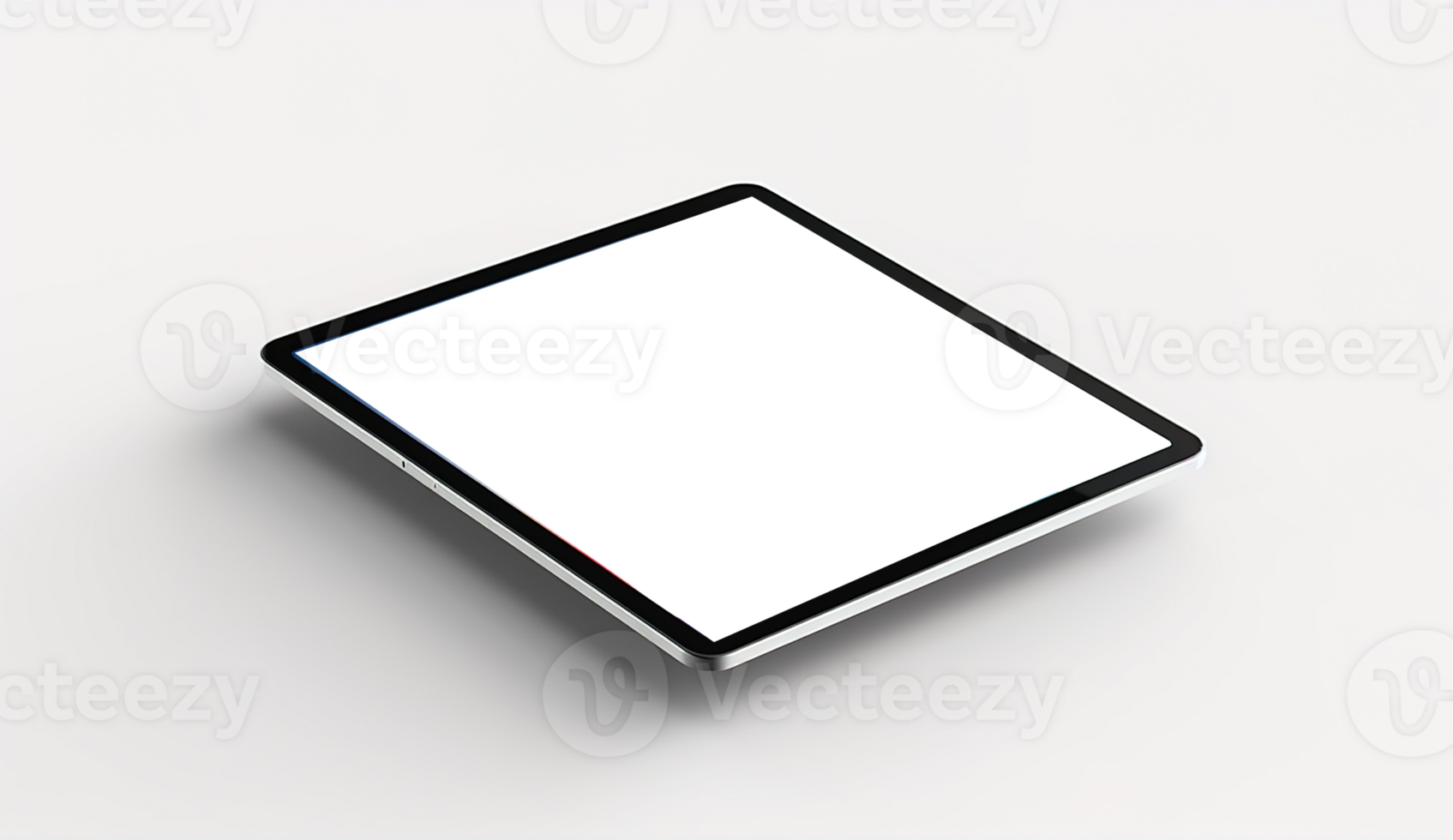 Mockup image of a digital tablet with a blank transparent screen, business concept, png