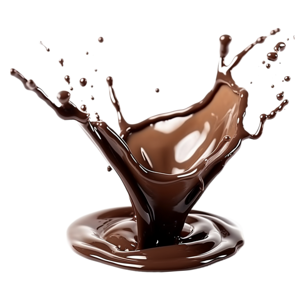 saupoudré avec liquide chocolat, génératif ai png