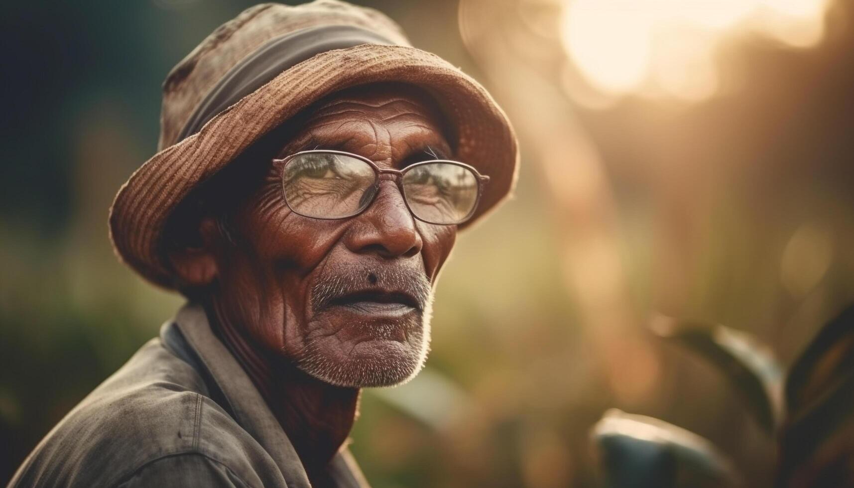 Smiling senior men enjoying retirement in nature photo