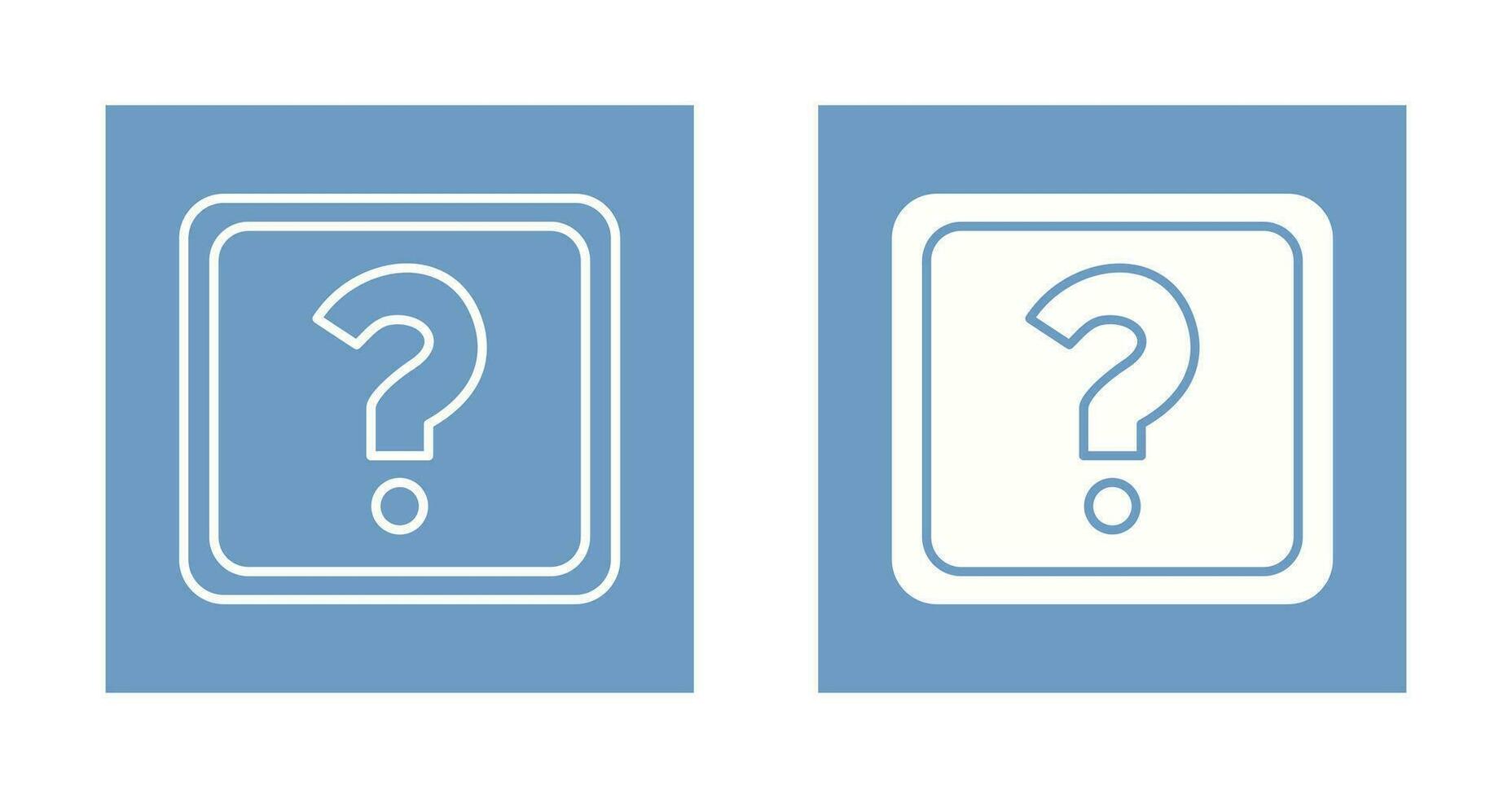 Unique Question Mark Vector Icon