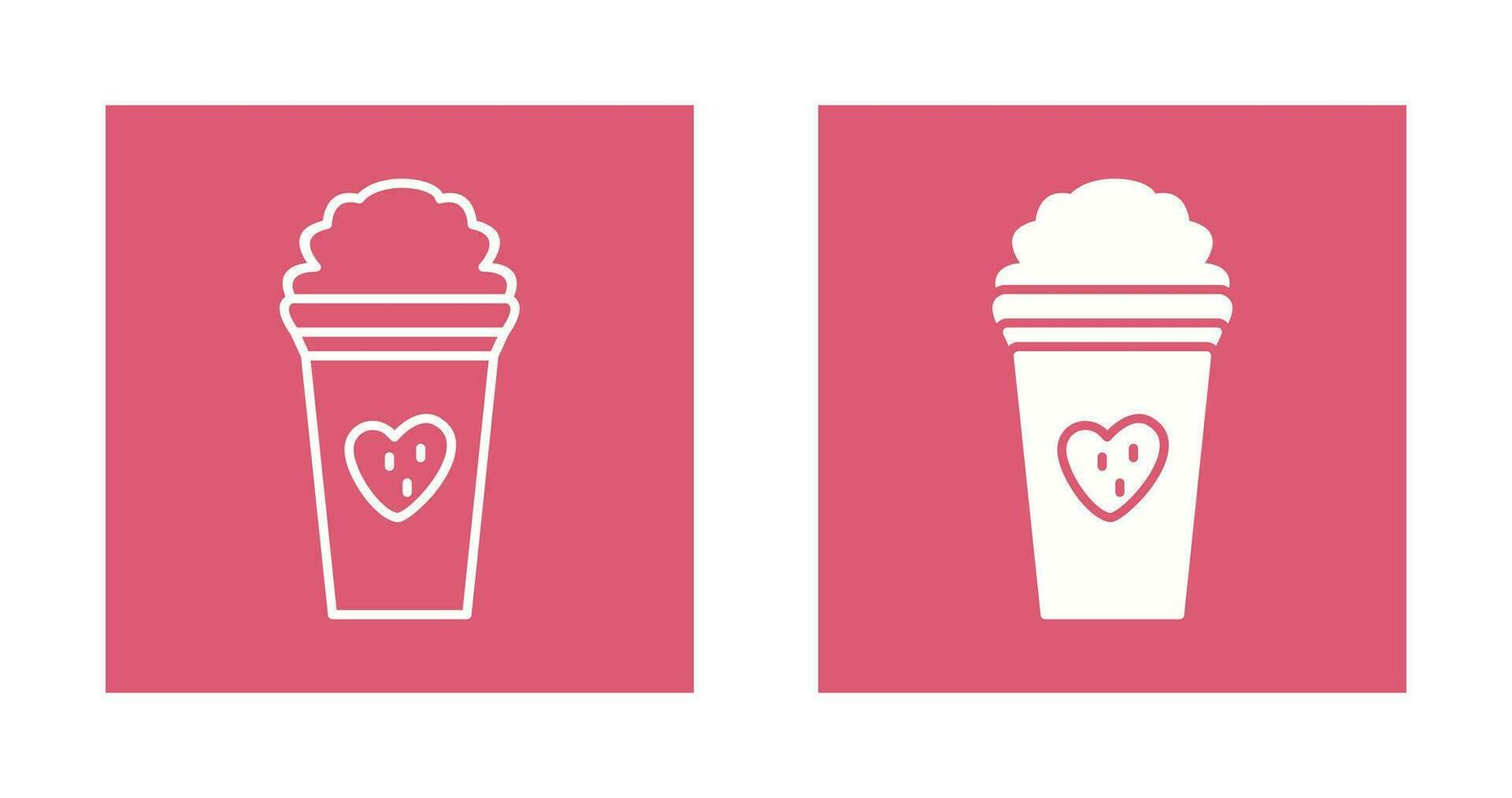 Unique Strawberry Milkshake Vector Icon