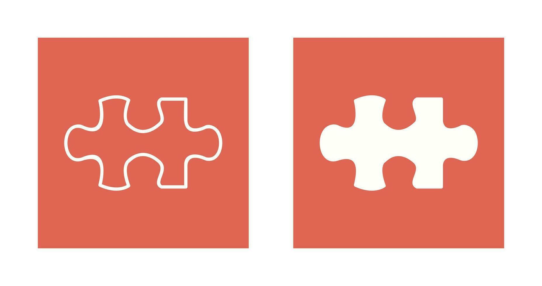 Unique Puzzle Piece Vector Icon