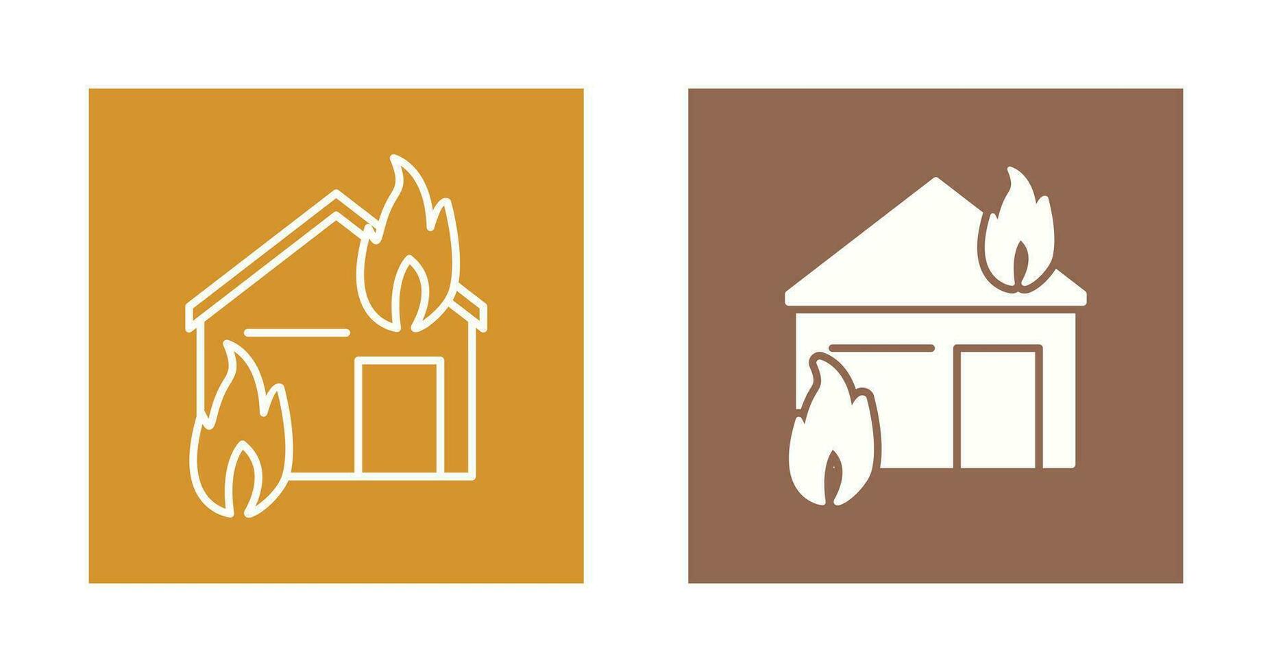 Unique Fire Consuming House Vector Icon