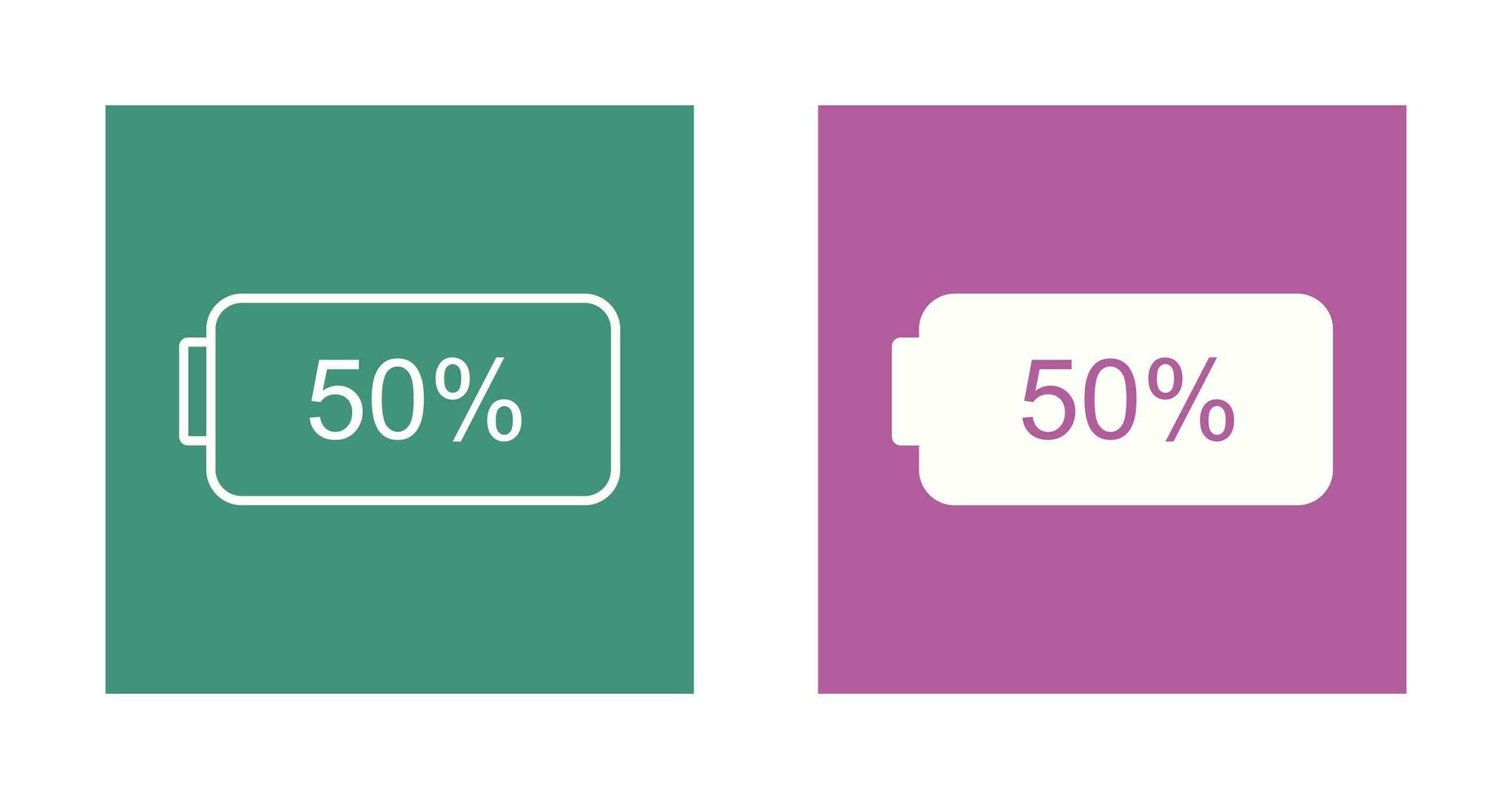 Unique Half Battery Vector Icon