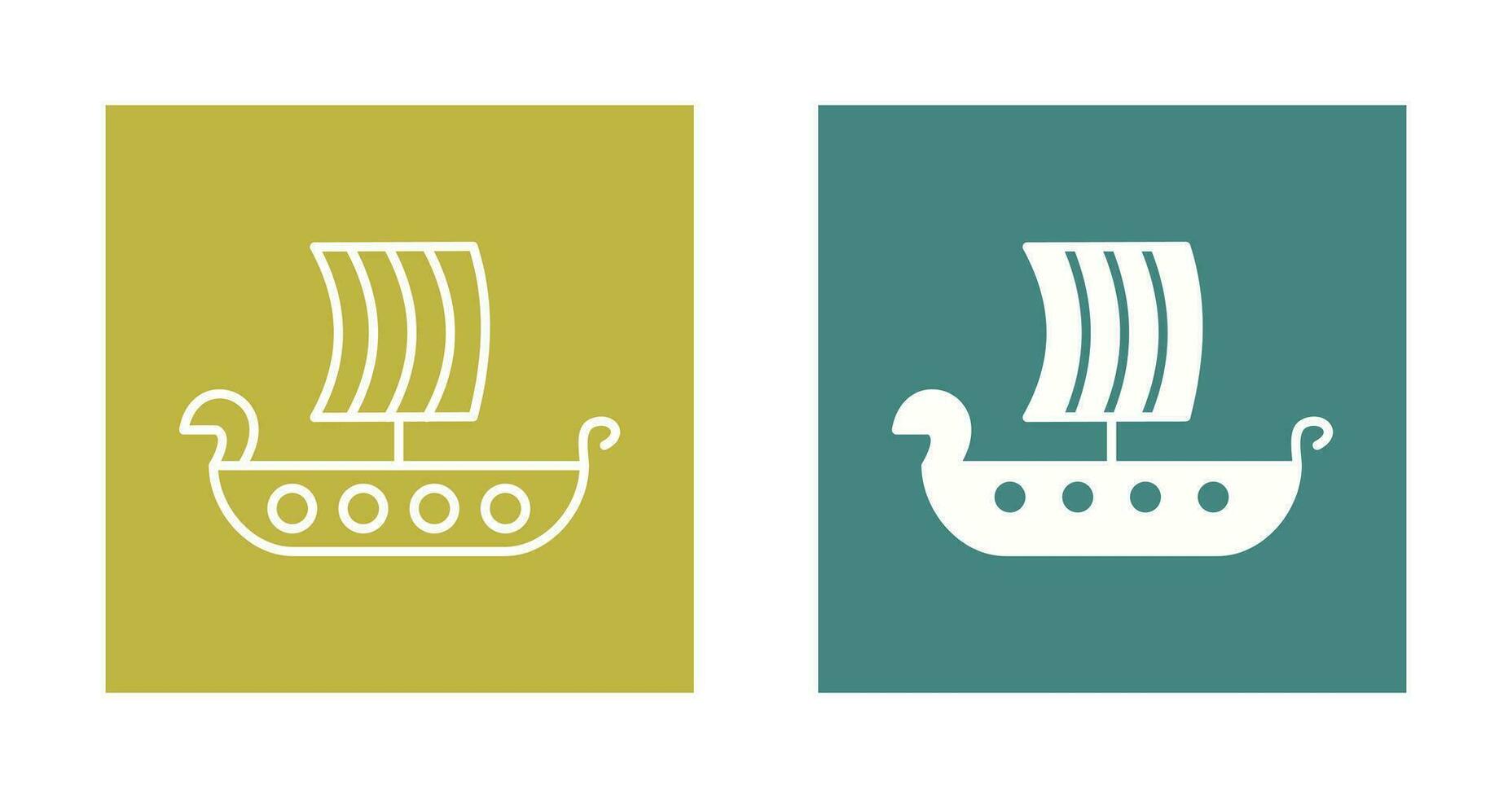 Viking Ship Vector Icon