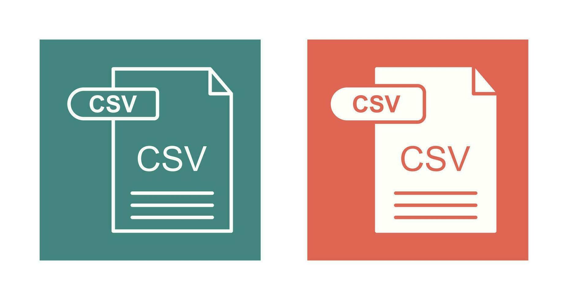 icono de vector csv