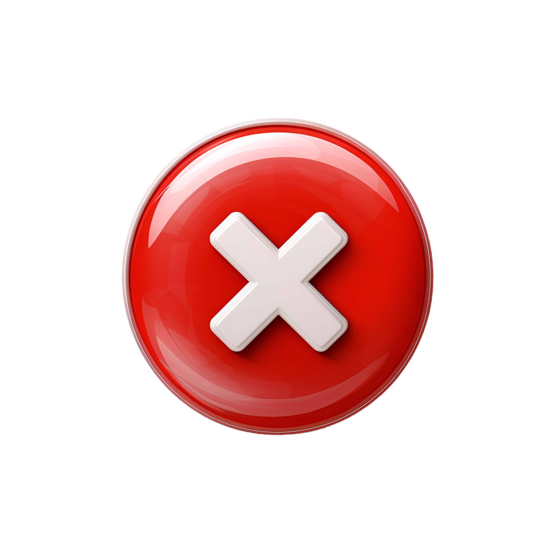 Red X Button Icon Sticker Clipart 24780349 PNG