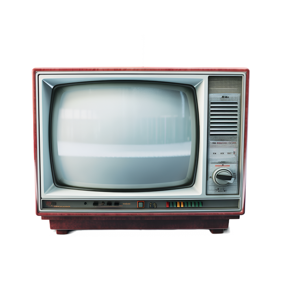 retro TV televisie clip art ai gegenereerd png