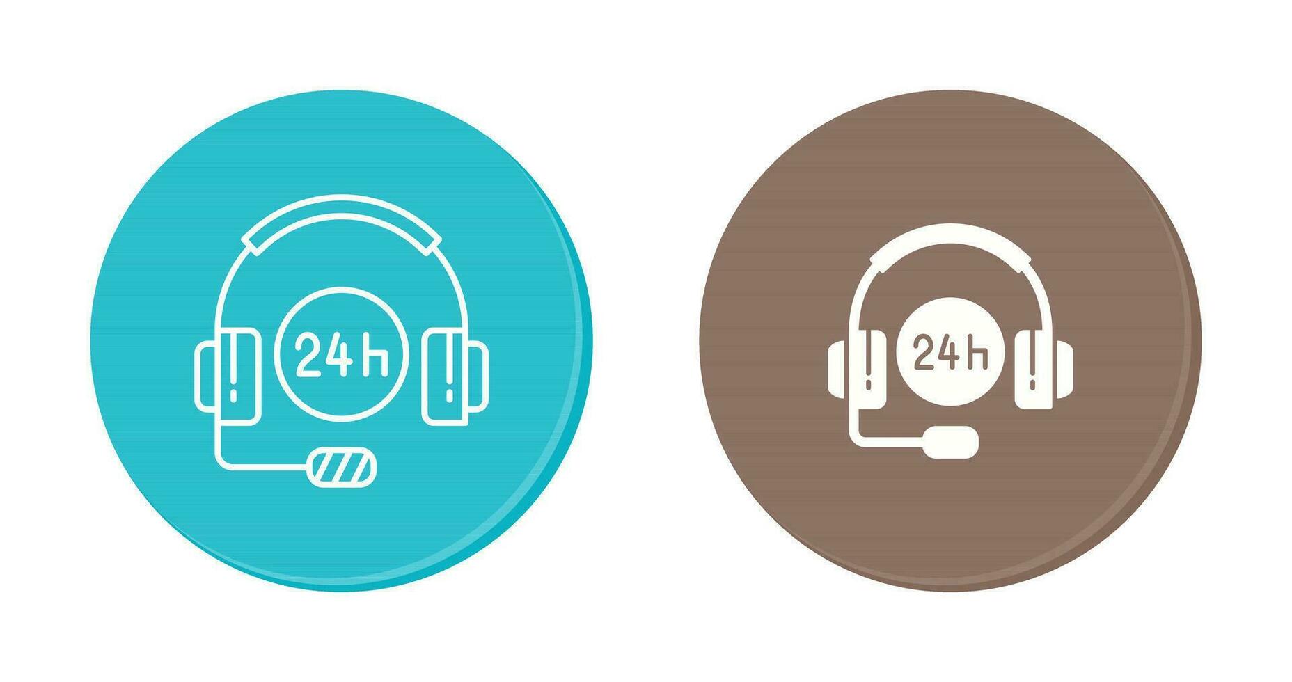 24 Hours Support Vector Icon