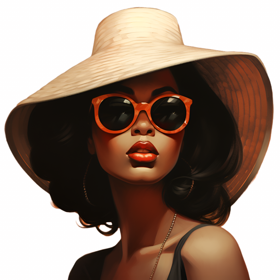 vintage moda ilustração modelo aguarela ai gerado clipart png