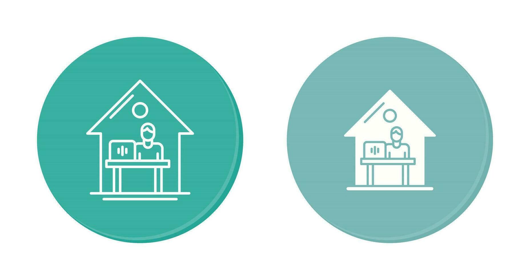 Work At Home Vector Icon