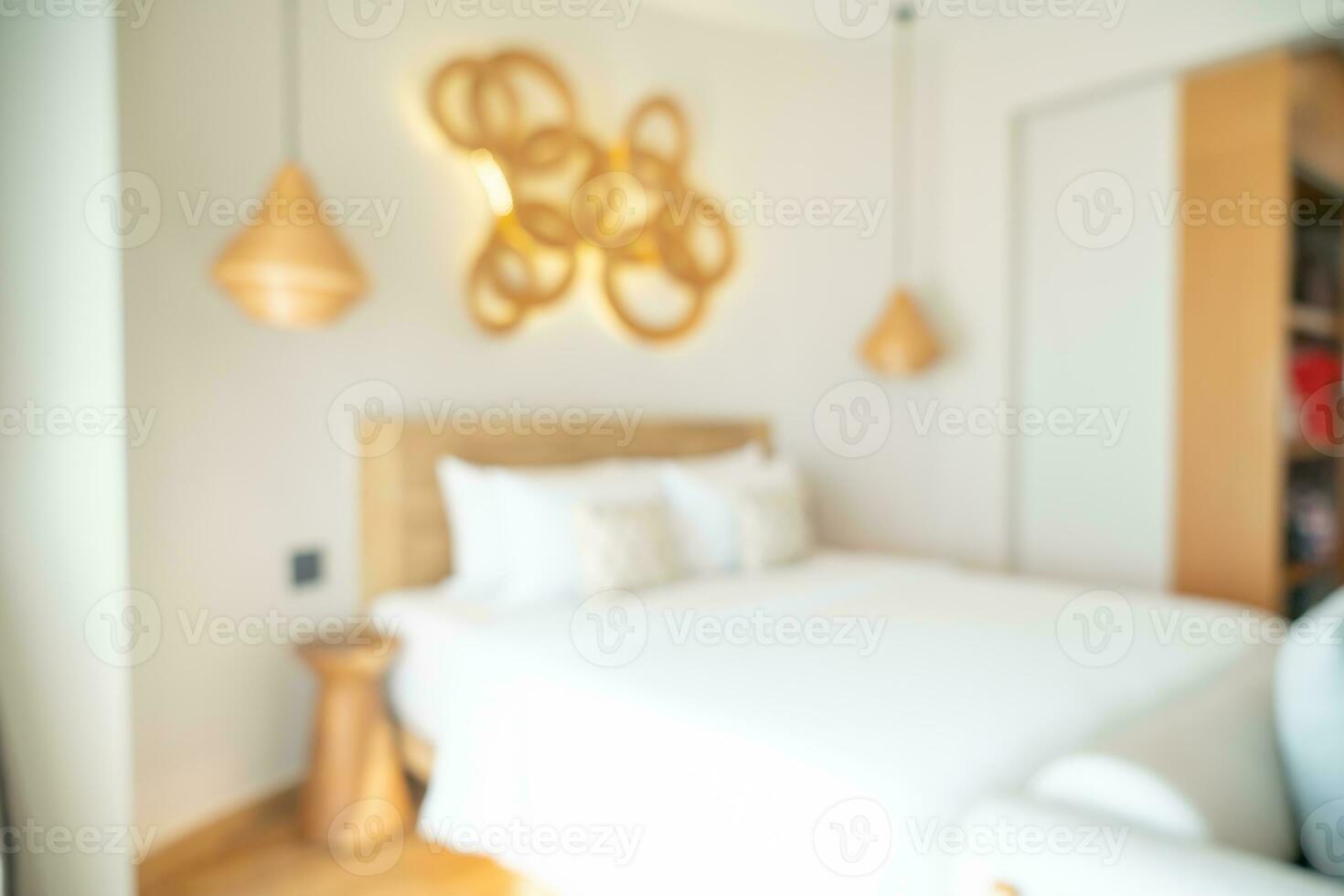 abstract blur bedroom for background photo