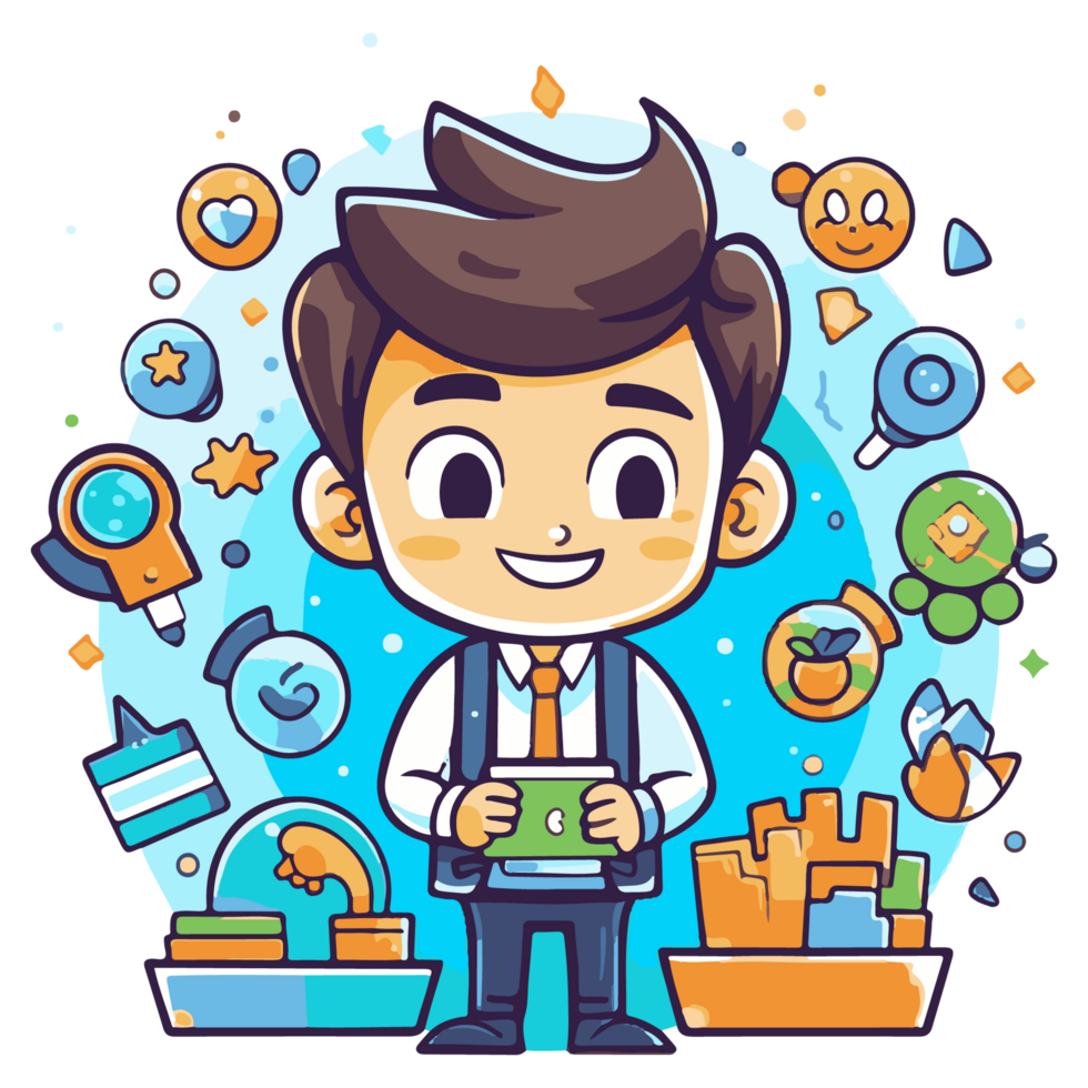 cute businessman icon png