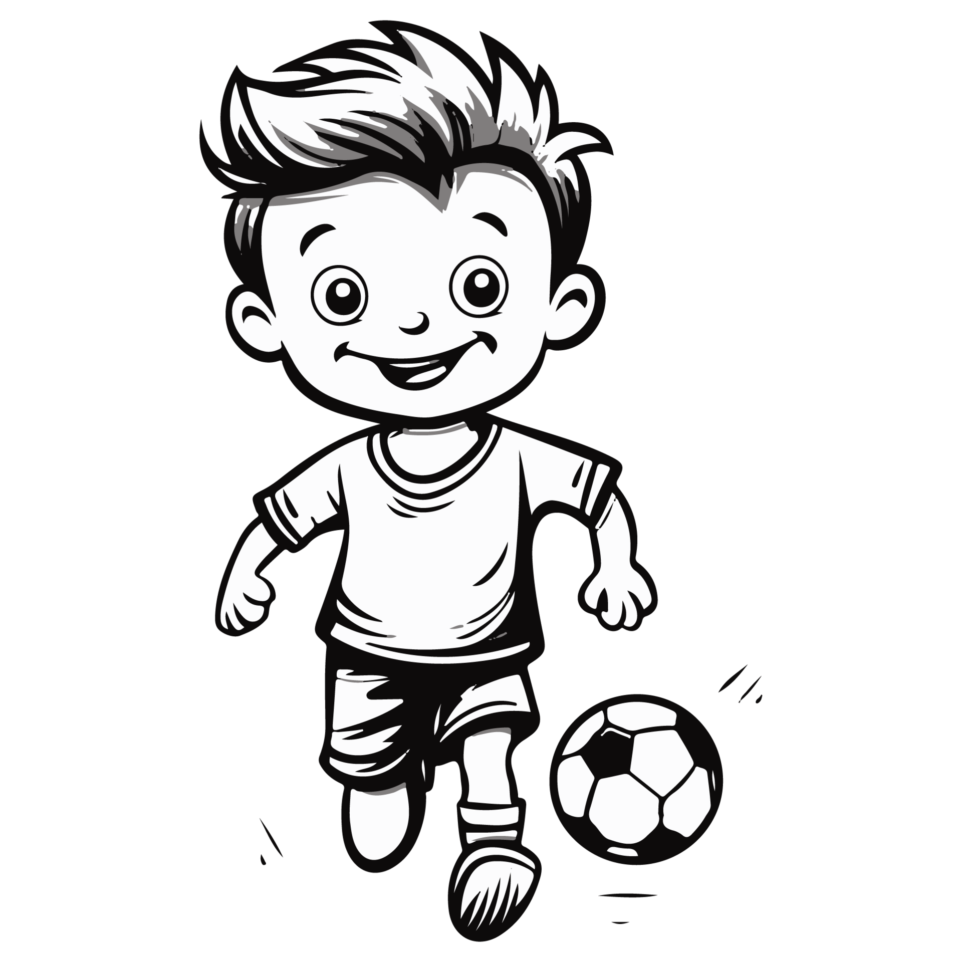 kids playing soccer clipart