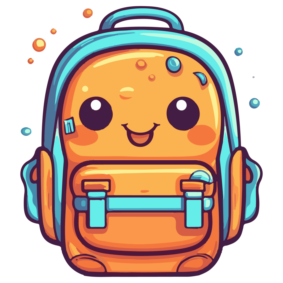 icon cute student backpack png