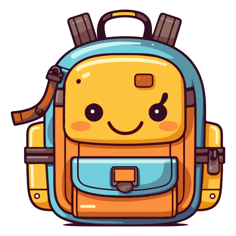 icono linda estudiante mochila png