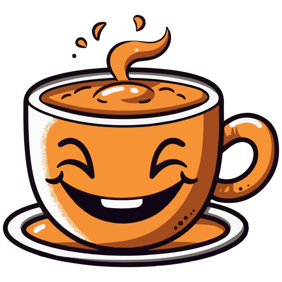 café emoji copo com olhos. kawaii copo. elemento para cardápio. emoji ...