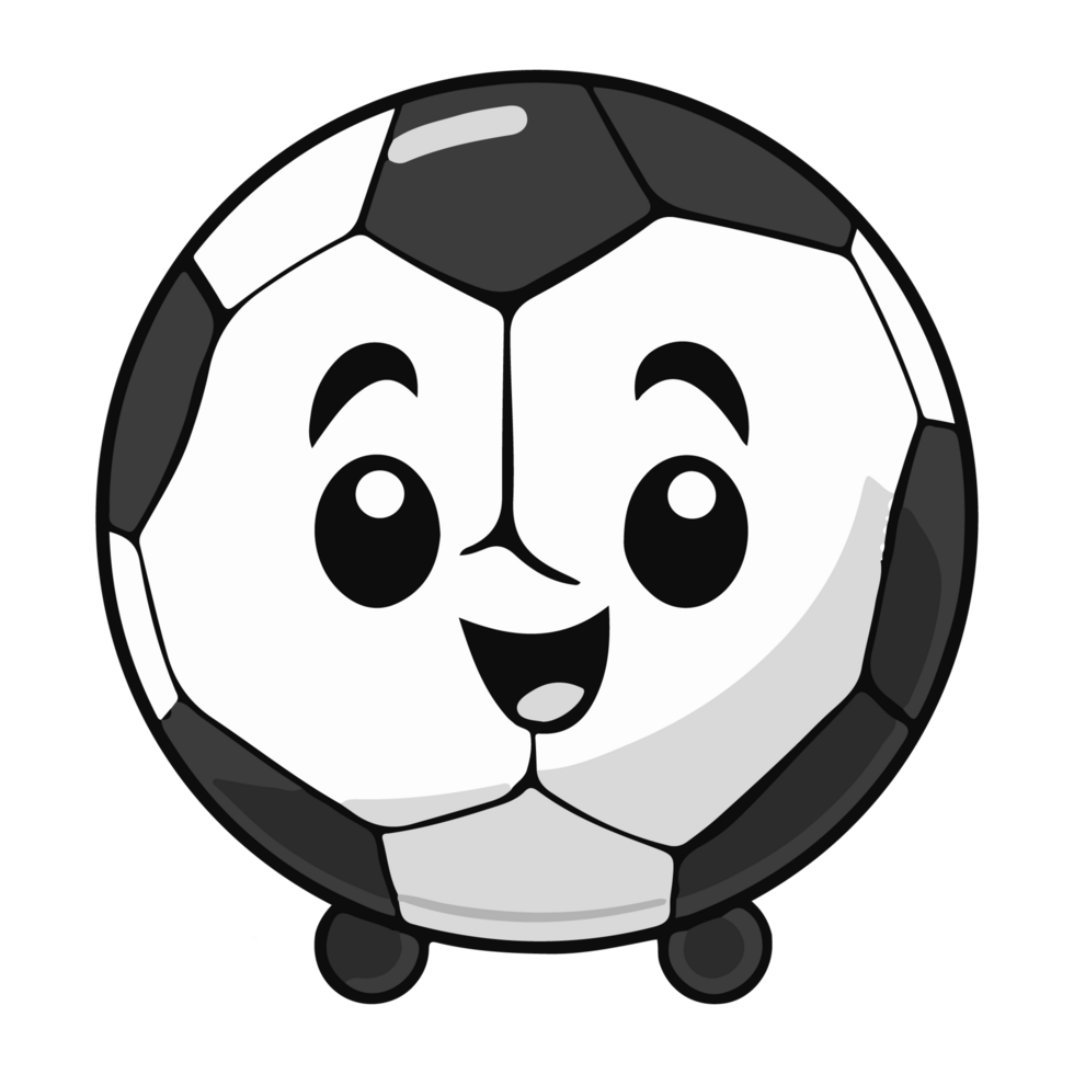 futebol bola fofa ícone, emoji, emoticon png