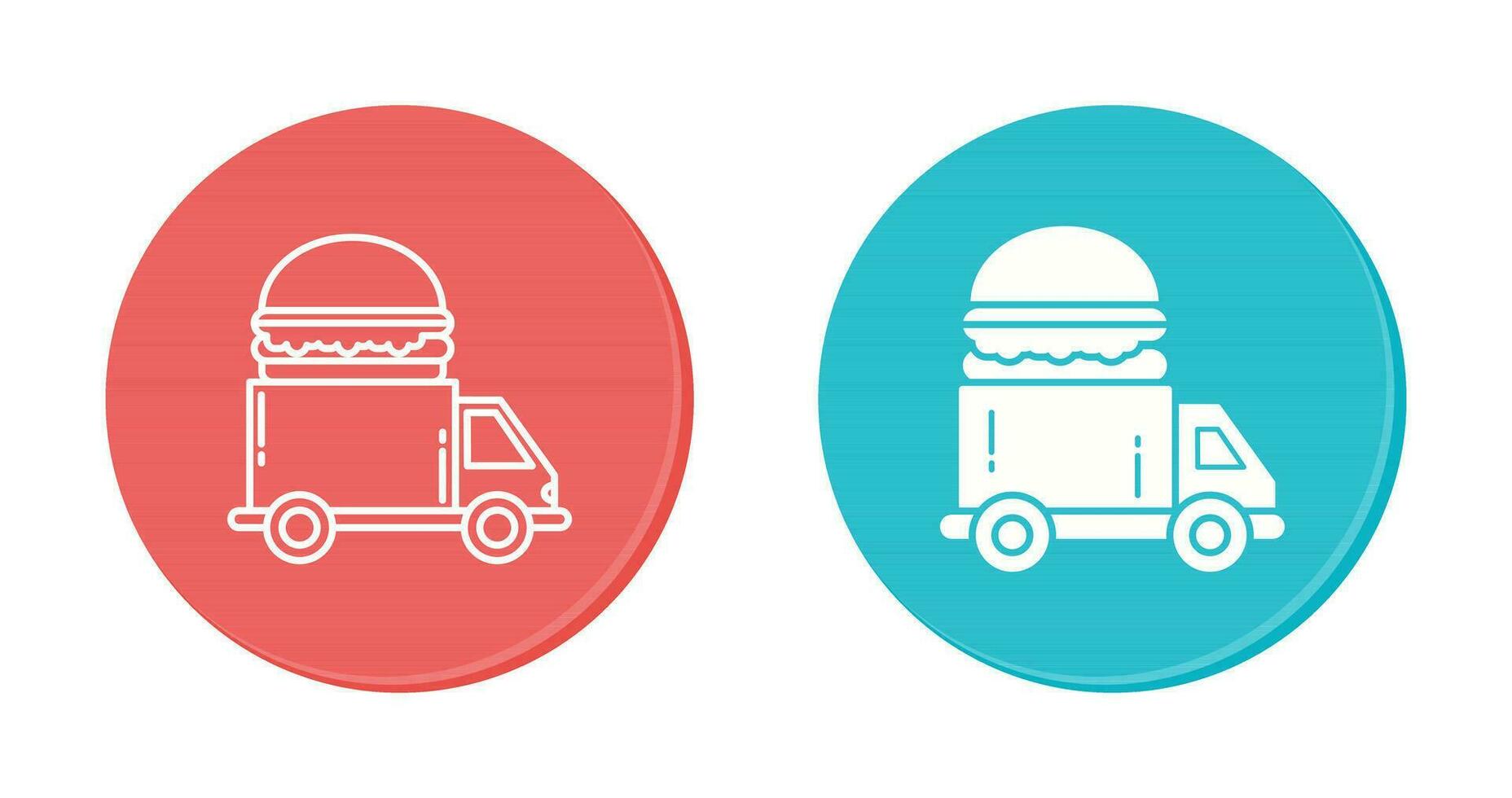 Fast Food Truck Vector Icon