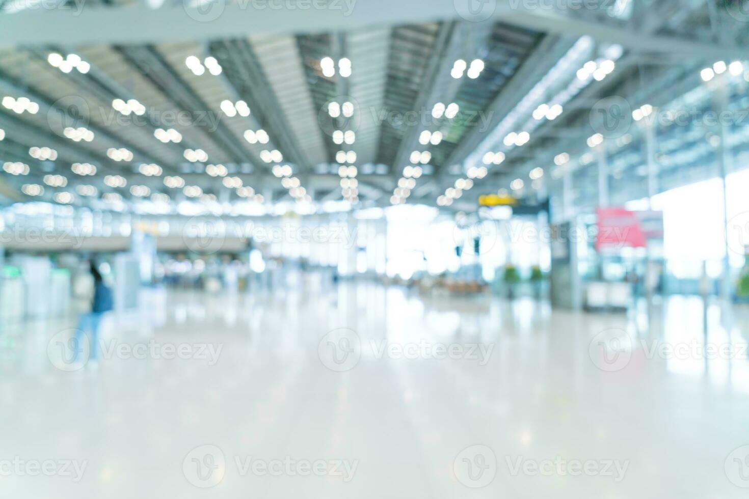 abstract blur airport terminal for background photo