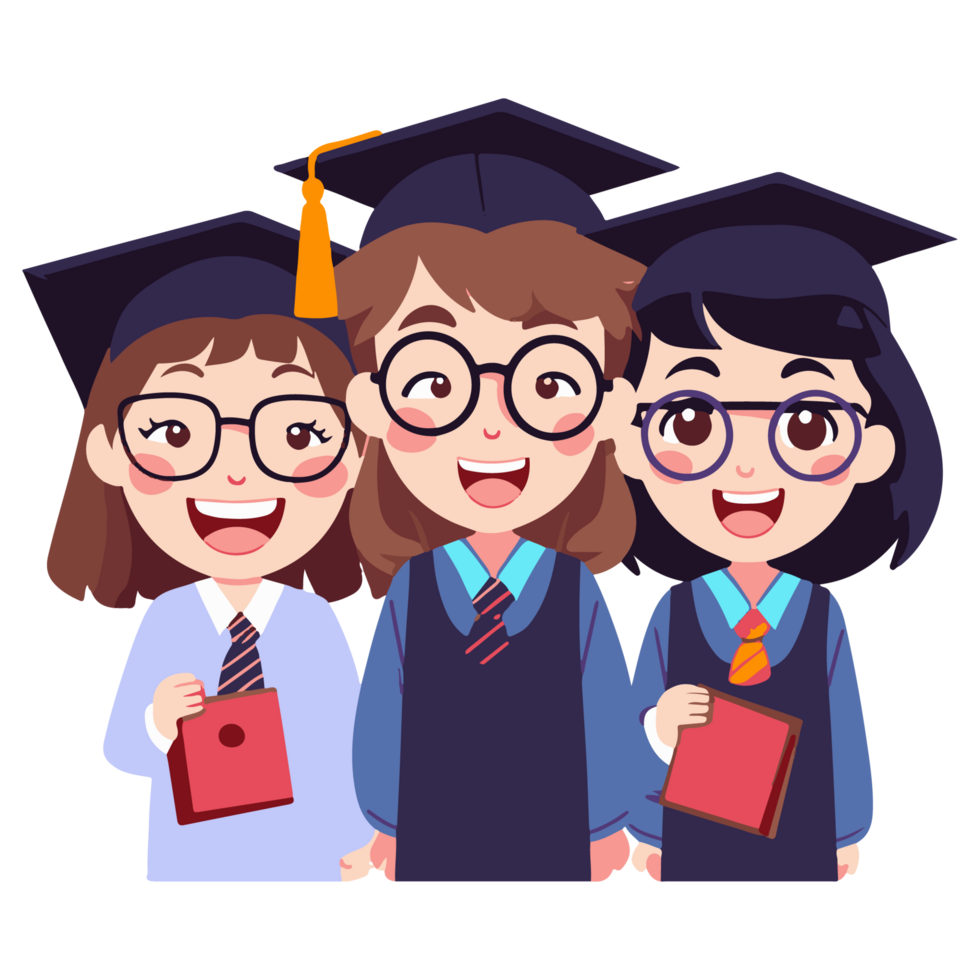 Cartoon Graduate students icon png