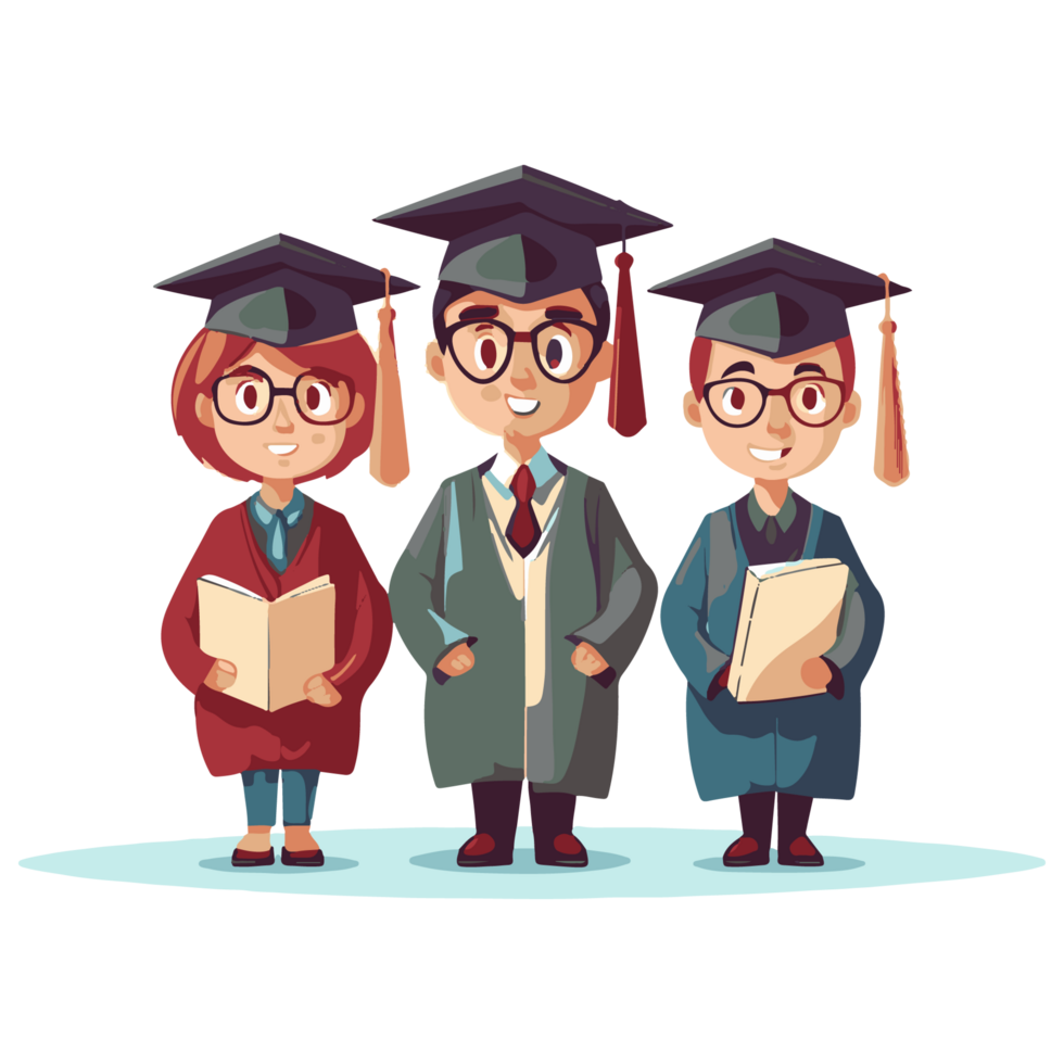 Cartoon Graduate students icon png