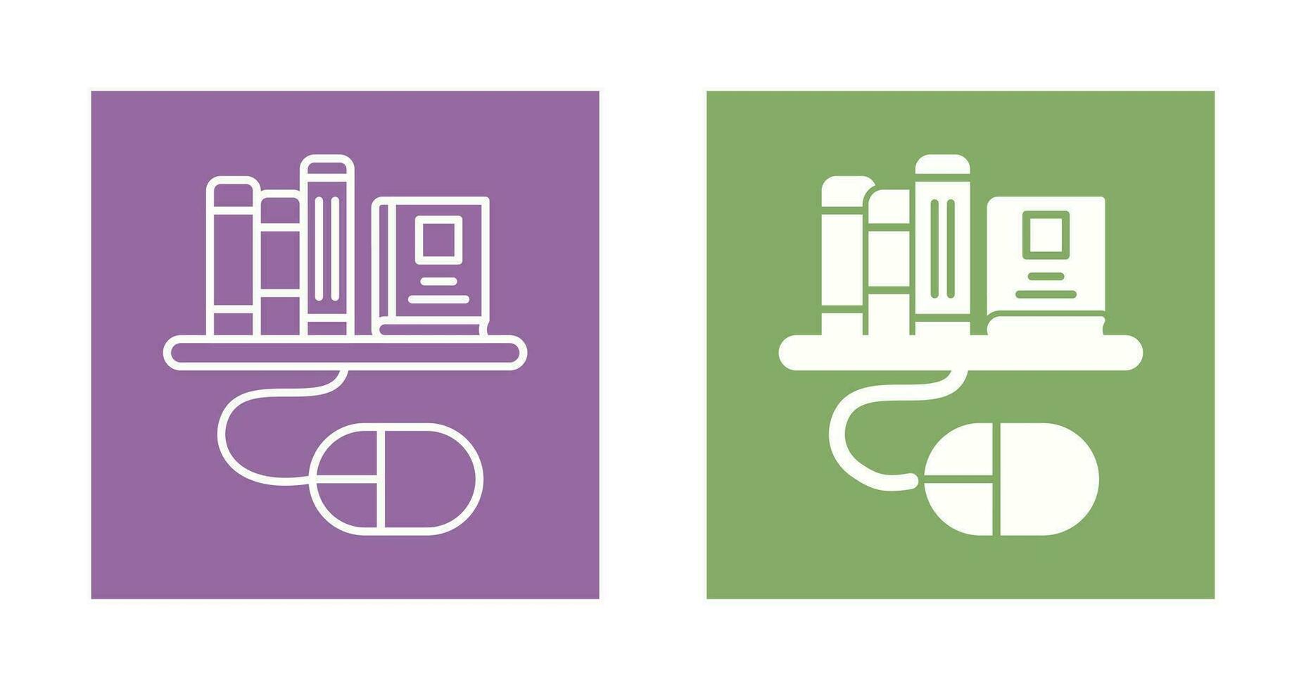 Digital Library Vector Icon