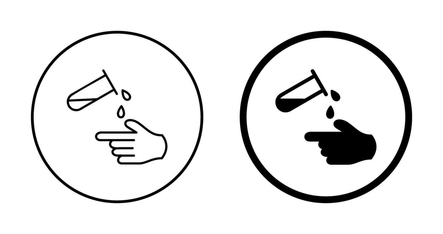 Corrosive Hazard Vector Icon