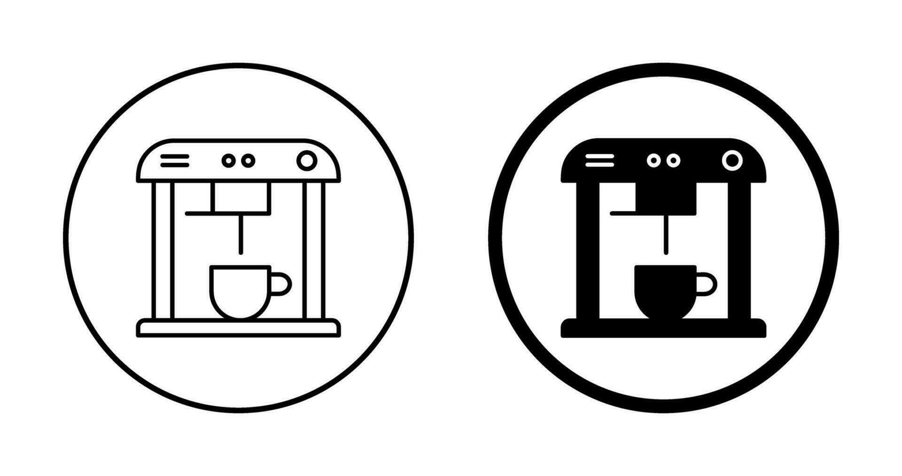 icono de vector de máquina de café único