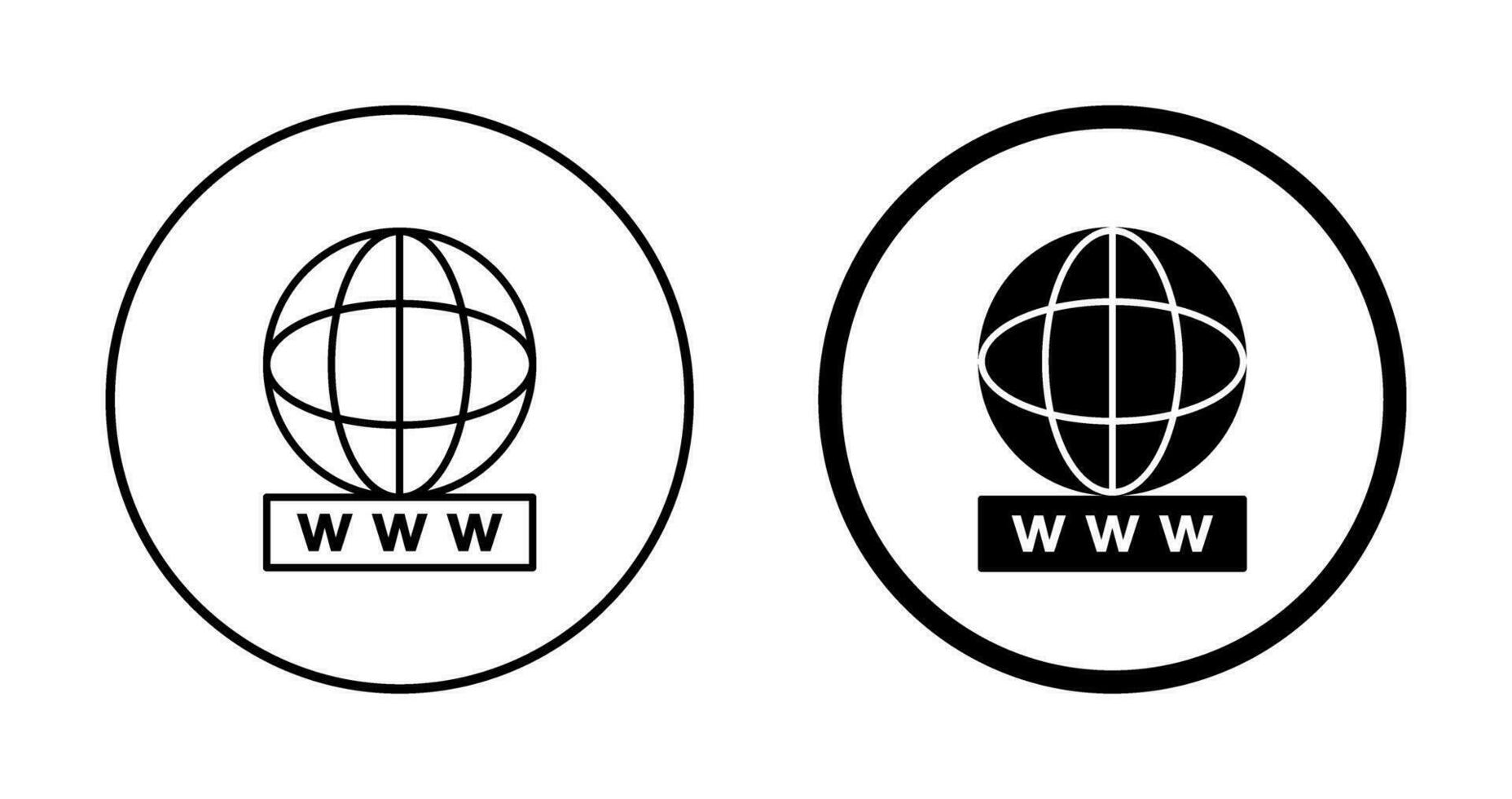 icono de vector de world wide web único