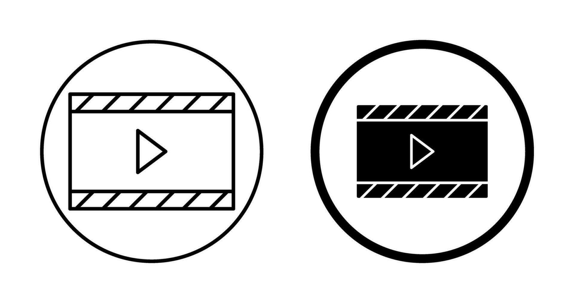 icono de vector de video y animación único