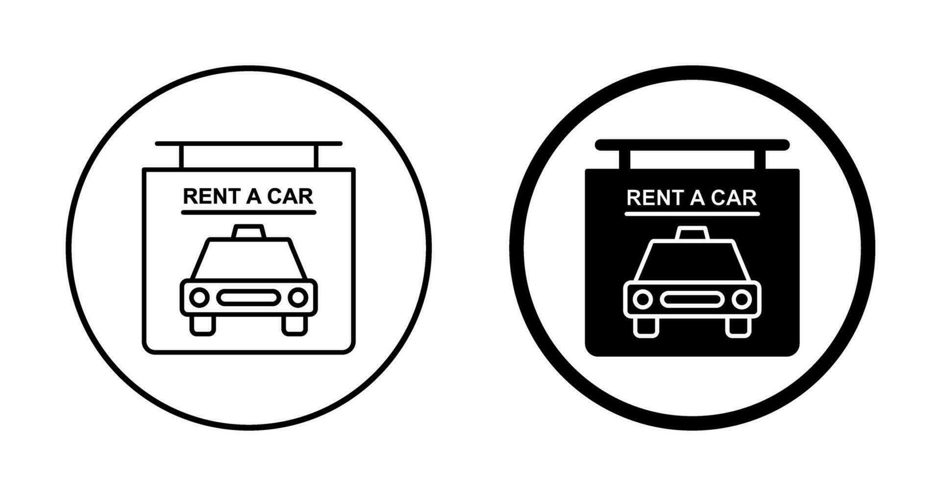 Rent a Car Vector Icon